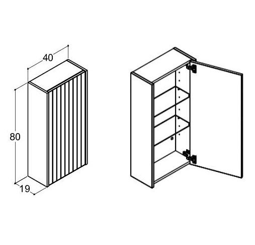 Dansani Luna Classic overskab m/lameller - Venstreh&aelig;ngset - Eg noir