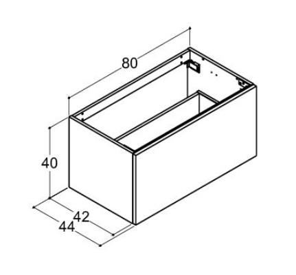 Dansani Luna Urban 80 sideskab m/skuffe - Valgfri farve