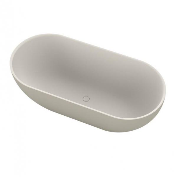 Ideavit Solidera fritst&aring;ende badekar 1700 x 800 mm - Mat gr&aring; beige