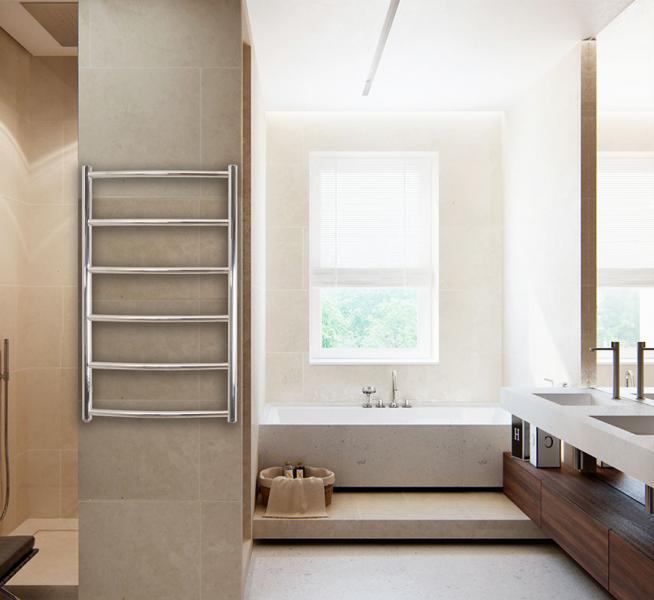 Kriss Sino håndklædetørrer - 53x80 cm - Poleret rustfri stål Kriss Sino håndklædetørrer - 53x80 cm - Poleret rustfri stål