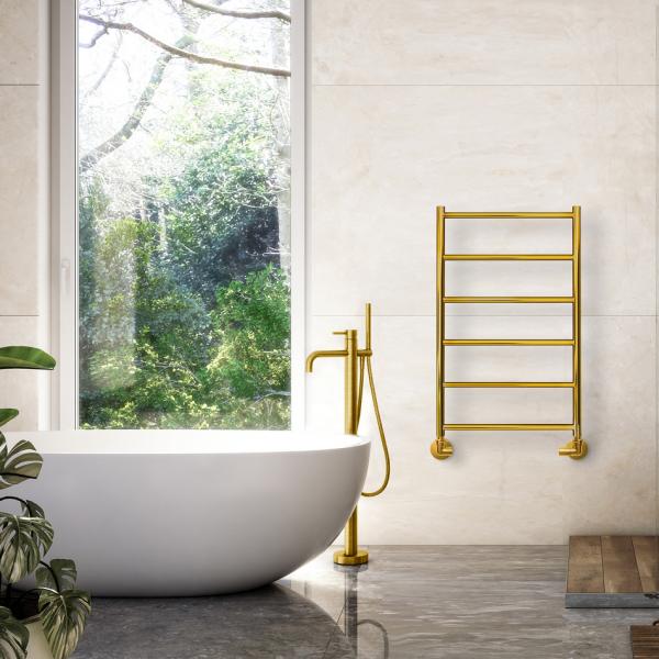 Kriss Polaris håndklædetørrer - 50x80 cm - Guld Kriss Polaris håndklædetørrer - 50x80 cm - Guld