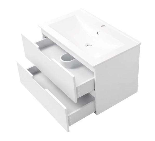 Nortiq Samos 80 møbelpakke m/skuffer og integrerede greb - Mat hvid Nortiq Samos 80 møbelpakke m/skuffer og integrerede greb - Mat hvid