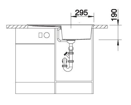 Blanco Metra 5 S k&oslash;kkenvask - Soft white
