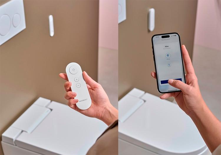 Geberit AquaClean Alba v&aelig;gh&aelig;ngt douchetoilet m/KeraTect og TurboFlush