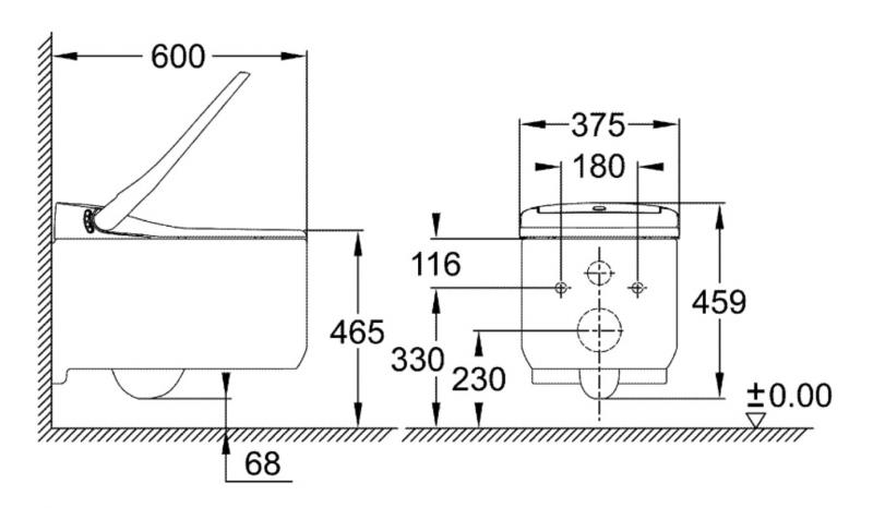 Grohe Sensia Arena væghængt toilet m/ bidet-funktion Grohe Sensia Arena væghængt toilet m/ bidet-funktion