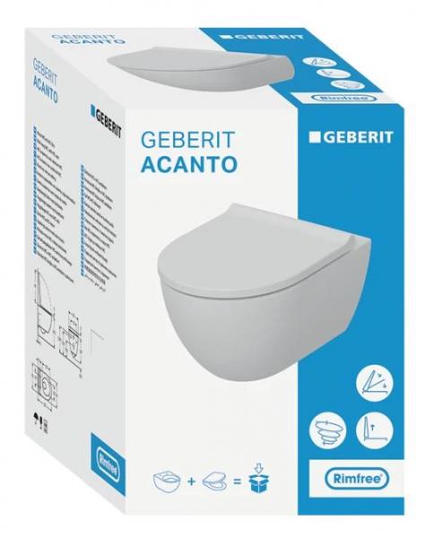Geberit Acanto væghængt toilet m/sæde og TurboFlush Geberit Acanto væghængt toilet m/sæde og TurboFlush