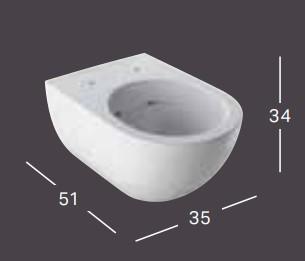 Geberit Acanto RIMfree væghængt toilet m/Keratect Geberit Acanto RIMfree væghængt toilet m/Keratect