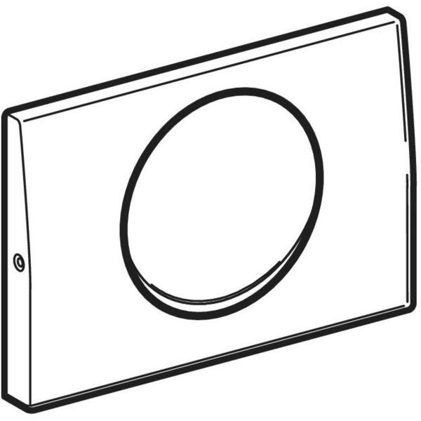 Geberit Delta 10 betjeningsplade til skyl-stop-skylning - Rustfrit st&aring;l