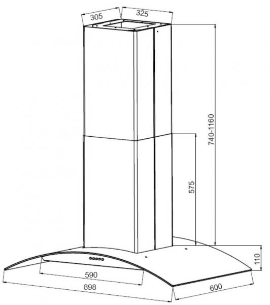 Eico Torino 2 I 90 frith&aelig;ngende emh&aelig;tte - Rustfrit st&aring;l