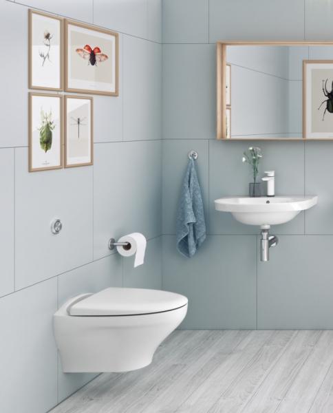 Gustavsberg Nautic 55 h&aring;ndvask t/v&aelig;g - Uden overl&oslash;b - 1 hanehul - Ceramic+