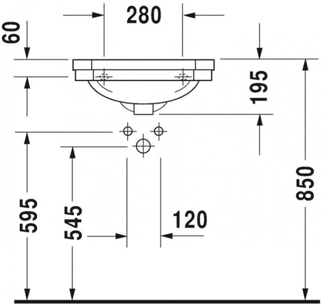 Duravit 1930 50 håndvask t/væg Duravit 1930 50 håndvask t/væg