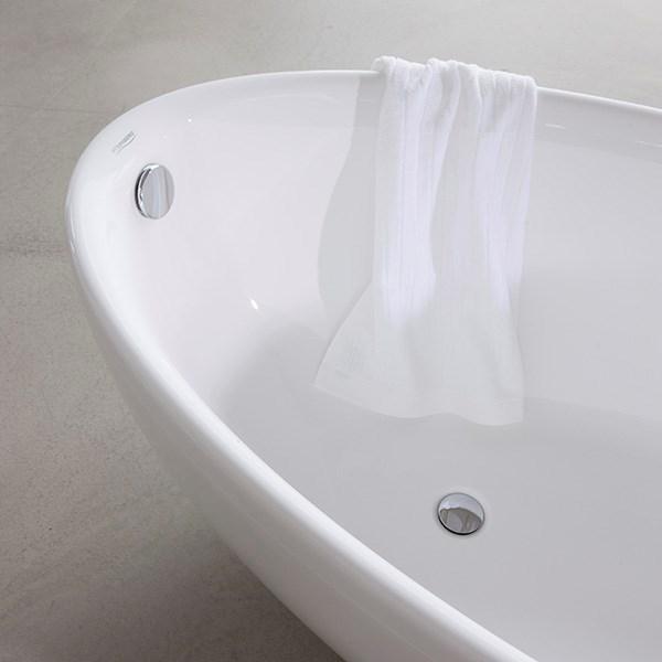 Str&oslash;mberg Laguna fritst&aring;ende badekar 1850 x 950 mm - Hvid