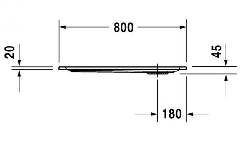 Duravit Starck Slimline brusekar 80x80cm