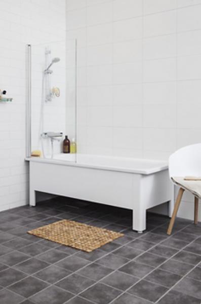 Alterna svingbar brusev&aelig;g til badekar 750x1400mm - Krom