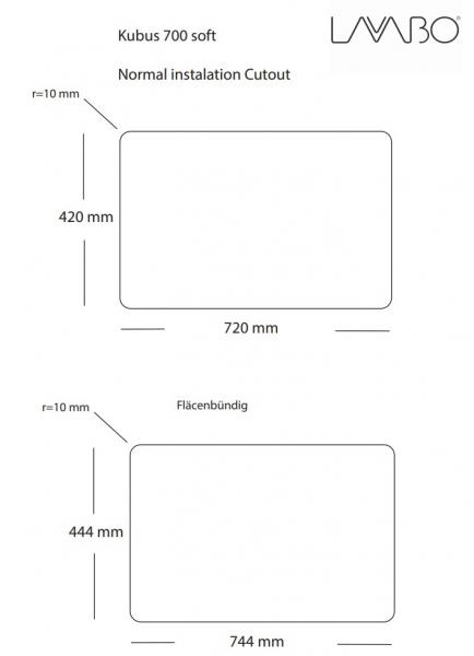 Lavabo Kubus 700 Soft køkkenvask - Messing PVD Lavabo Kubus 700 Soft køkkenvask - Messing PVD