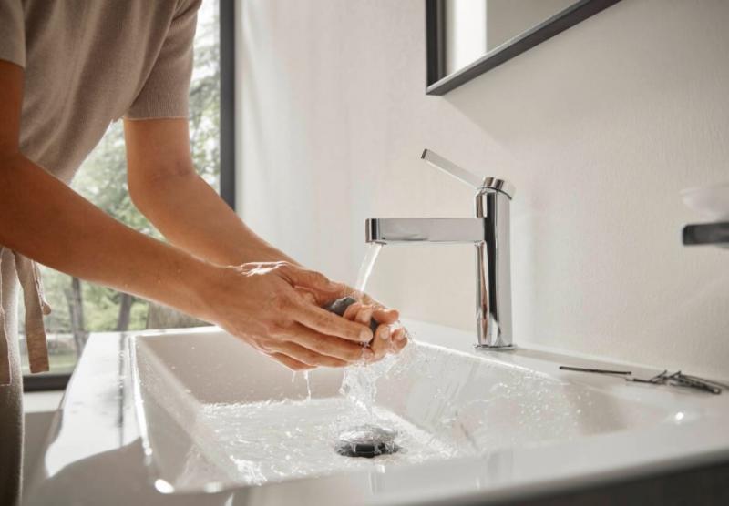 Hansgrohe Finoris 110 h&aring;ndvaskarmatur m/push-open og CoolStart - Krom