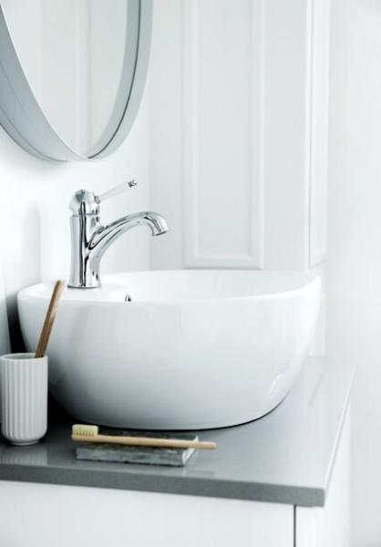 Damixa Tradition 1 grebs h&aring;ndvaskarmatur m/bundventil - Krom