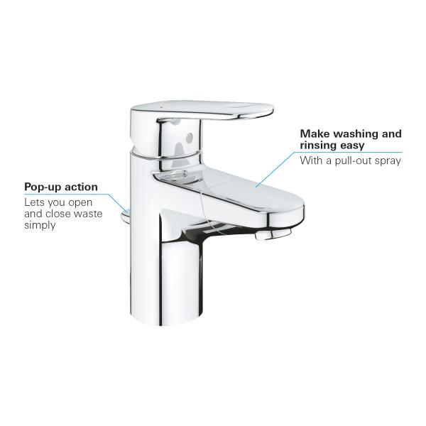 Grohe Europlus New armatur m/udtr&aelig;k