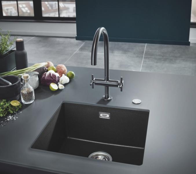 Grohe Atrio New k&oslash;kkenarmatur - B&oslash;rstet hard graphite