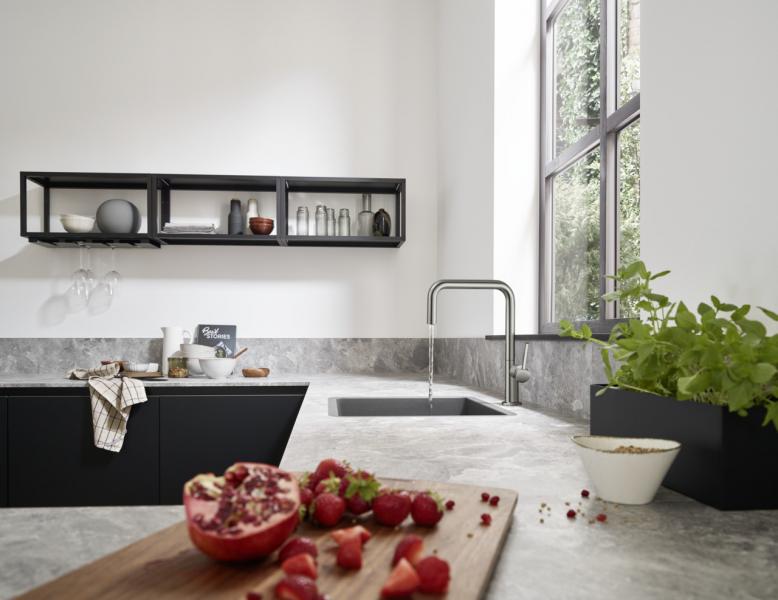 hansgrohe Talis M54 k&oslash;kkenarmatur m/U-tud - Rustfrit st&aring;l