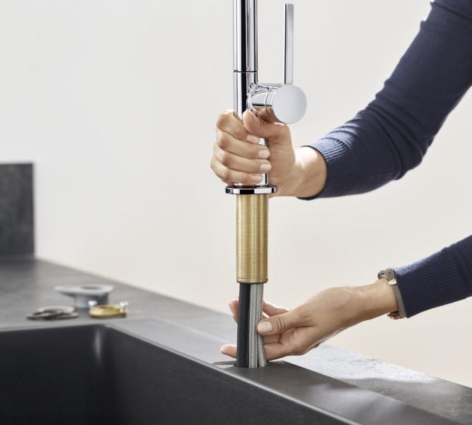 hansgrohe Talis M54 k&oslash;kkenarmatur m/C-tud og udtr&aelig;k - Krom