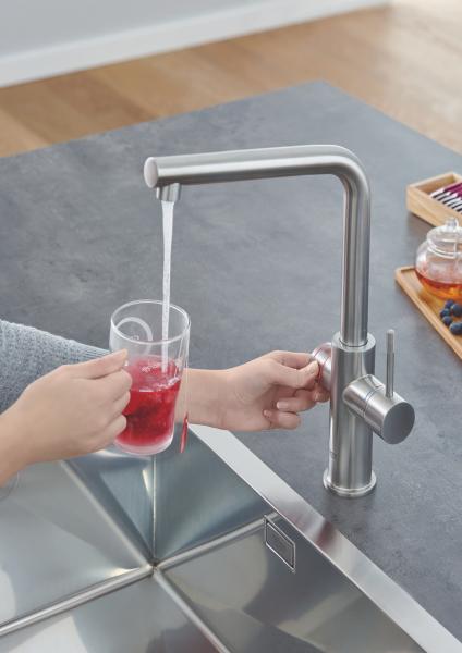 Grohe Red II Duo køkkenbatteri m/3L vandvarmer og L-tud - Krom Grohe Red II Duo køkkenbatteri m/3L vandvarmer og L-tud - Krom