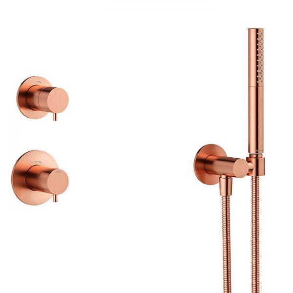 Damixa Iris DS 1 brusesystem til indbygning - Børstet kobber Damixa Iris DS 1 brusesystem til indbygning - Børstet kobber