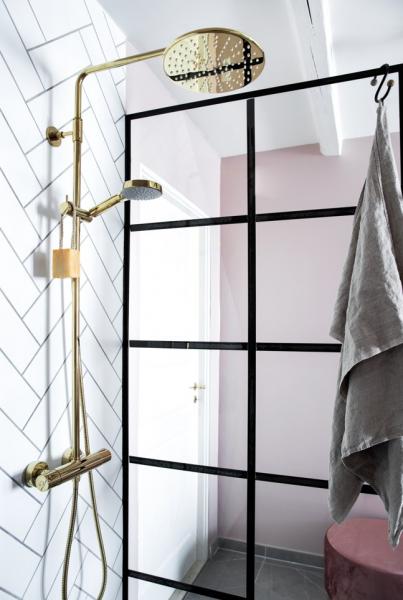 Damixa Silhouet komplet brusesystem - &Oslash;250 - Poleret messing