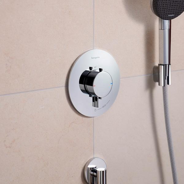 hansgrohe Ecostat Comfort S termostatarmatur til indbygning m/afsp&aelig;rring - 1 udtag - Krom