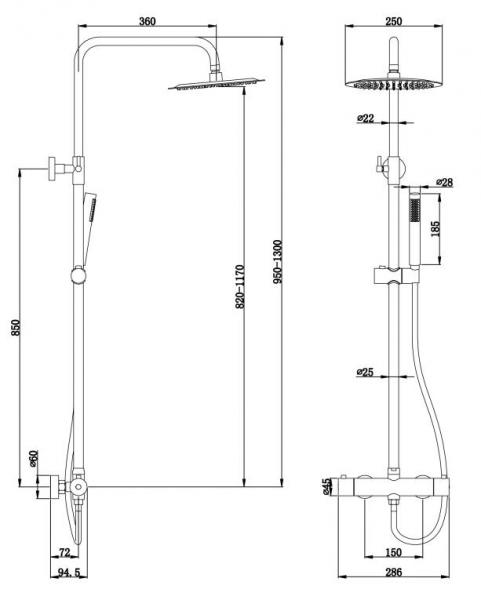 Lavabo Studio og Mira RS komplet pakke til badeværelset - Børstet messing PVD Lavabo Studio og Mira RS komplet pakke til badeværelset - Børstet messing PVD