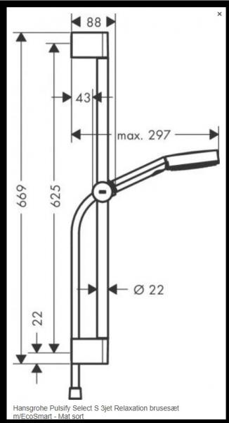 Hansgrohe Rebris S komplet brusesæt - Krom Hansgrohe Rebris S komplet brusesæt - Krom