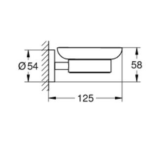 Grohe Essentials s&aelig;besk&aring;l med holder - Krom