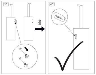 Pressalit Style toiletb&oslash;rste t/v&aelig;g eller gulv - Messing/hvid