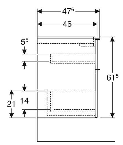 Geberit Icon 90 vaskeskab - Hvid h&oslash;jglans