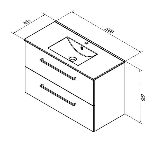 Sanibell Basicline møbelsæt 100 m/greb - Whiskey eg Sanibell Basicline møbelsæt 100 m/greb - Whiskey eg