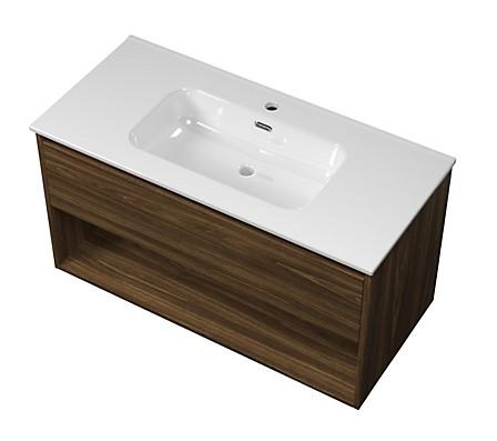 Sanibell Proline møbelsæt 100 m/integrerede greb og åben hylde - Cabana eg Sanibell Proline møbelsæt 100 m/integrerede greb og åben hylde - Cabana eg