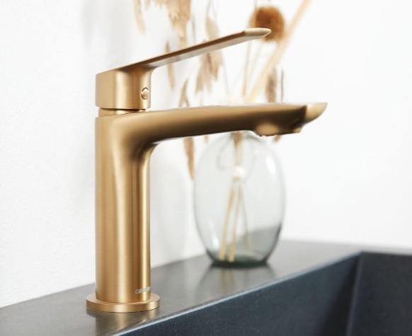 Cass&oslash;e Sleek h&aring;ndvaskarmatur - B&oslash;rstet messing