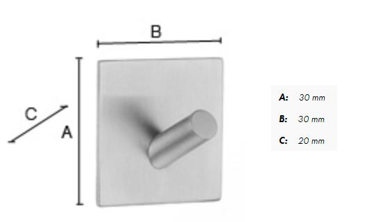 Beslagsboden firkantet selvkl&aelig;bende h&aring;ndkl&aelig;dekrog 30 - Rustfrit st&aring;l