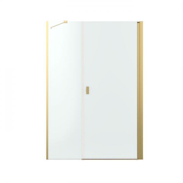 Str&oslash;mberg Noma 45 svingd&oslash;r m/sidepanel 1000mm - H&oslash;jre - B&oslash;rstet messing