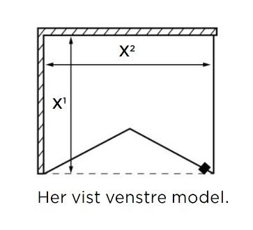 Strømberg Savona 180 nichefoldedør - Skræddersyet - Krom Strømberg Savona 180 nichefoldedør - Skræddersyet - Krom