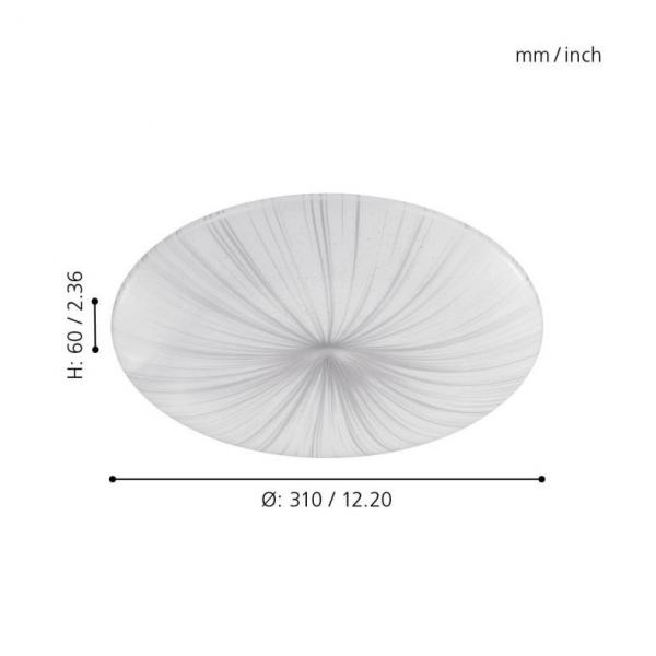 Eglo Nieves v&aelig;g- og loftslampe
