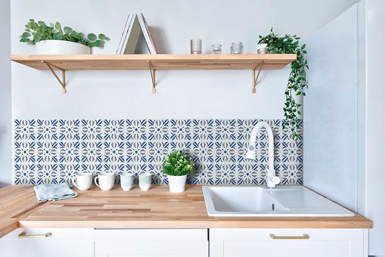 D-C-fix selvklæbende fliser til væg - Cubia blue D-C-fix selvklæbende fliser til væg - Cubia blue