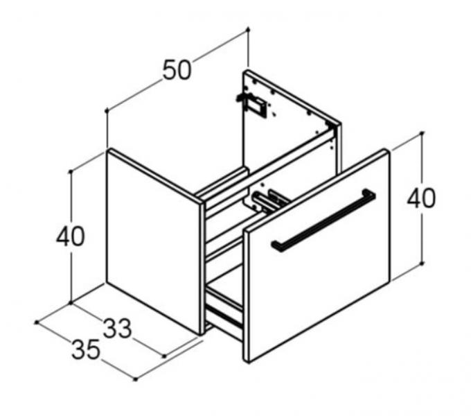 Dansani Mido+ 50 m&oslash;bels&aelig;t m/Cappella blank vask - Varm eg