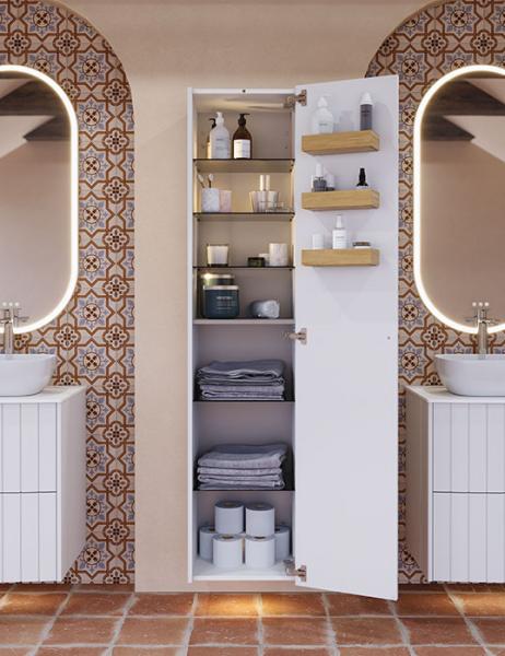 Dansani Luna Vintage 40 højskab B m/låge - Højrehængslet - Hvid mat Dansani Luna Vintage 40 højskab B m/låge - Højrehængslet - Hvid mat