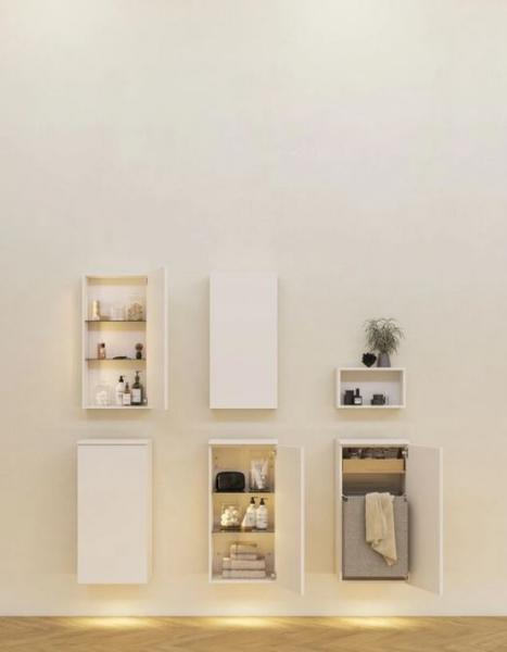 Dansani Luna Urban overskab - Højrehængslet - Hvid mat Dansani Luna Urban overskab - Højrehængslet - Hvid mat