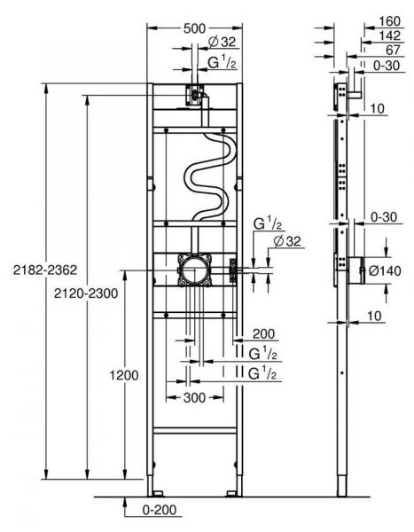 Grohe Essence 310 komplet brusesystem m/Shower Frame - B&oslash;rstet Cool Sunrise