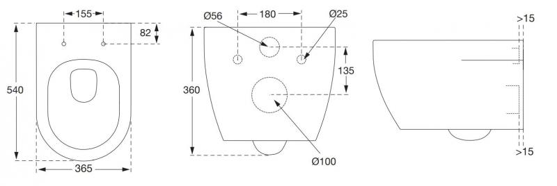 Pressalit rimless toiletpakke m/Sway D2 sæde, cisterne og hvid betjening Pressalit rimless toiletpakke m/Sway D2 sæde, cisterne og hvid betjening