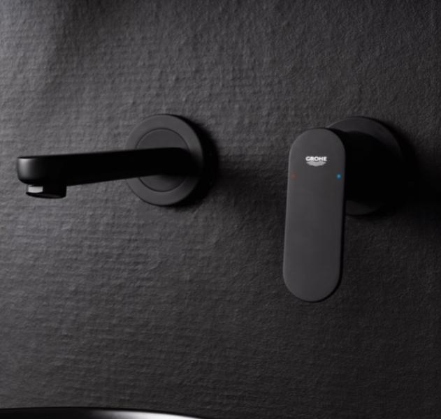 Grohe komplet armatur til indbygning i v&aelig;g - inkl. indbygningsdel - Mat sort