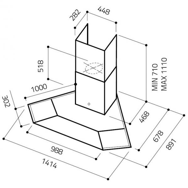 Eico Synthesis Emh&aelig;tte til hj&oslash;rnemontering - Rustfrit st&aring;l