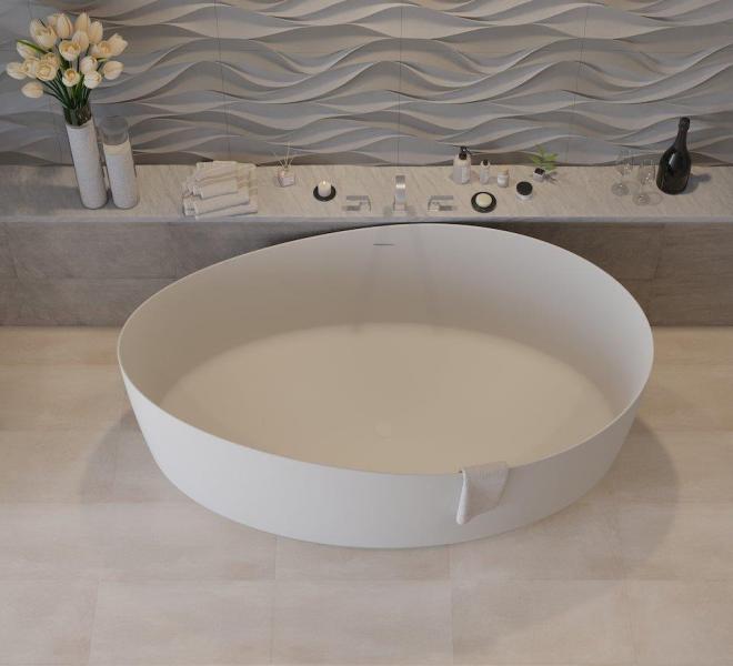 Ideavit Solidharmony fritstående badekar 1750 x 1000 mm - Mat hvid Ideavit Solidharmony fritstående badekar 1750 x 1000 mm - Mat hvid